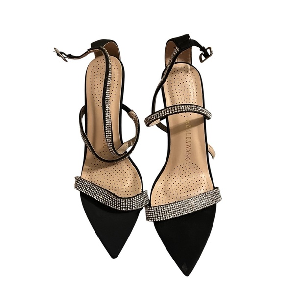 Vera Wang Shoes - Azalea Wang Heels Black Rhinestone